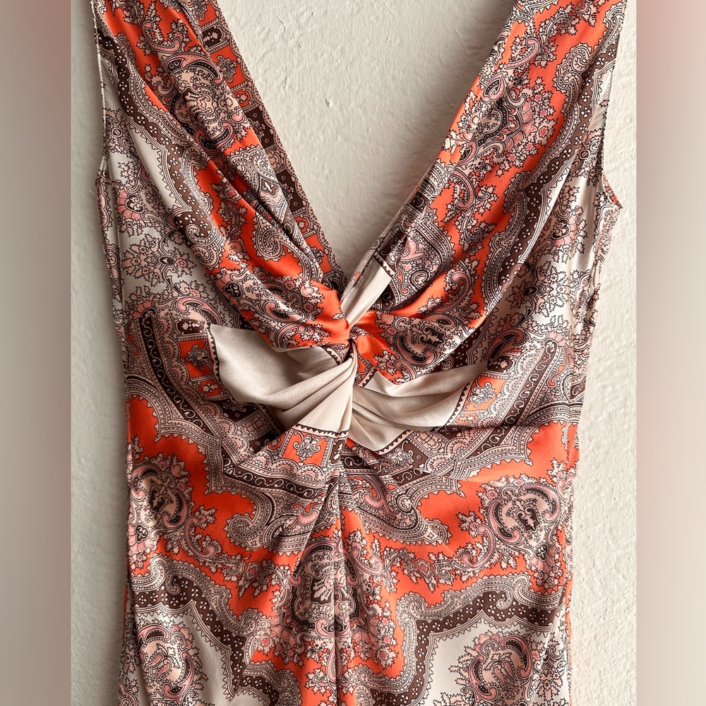 Blumarine Deep V-Neck Silk Dress - Picture 3 of 16